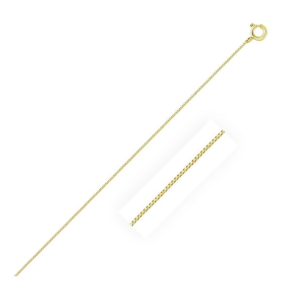 10k Yellow Gold Classic Box Chain 0.45mm 16 in
