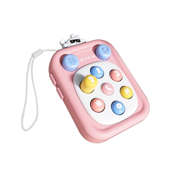 Pink Push Pop Sensory Fidget Toy Plastic Bubble Popper Game For Kids Stress Relief Puzzle Activity Parent Child Interactive Portable Travel Toy Boys Girls Ages 3 And Up Pink