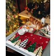 thumbnail image 2 of Rdsfhsp Red Merry Christmas Placemats Set of 4, Green Christmas Tree Table Place Mats White Snow Forest Winter Linen Table Linens for Kitchen Dining Party Holiday Decor, 2 of 5