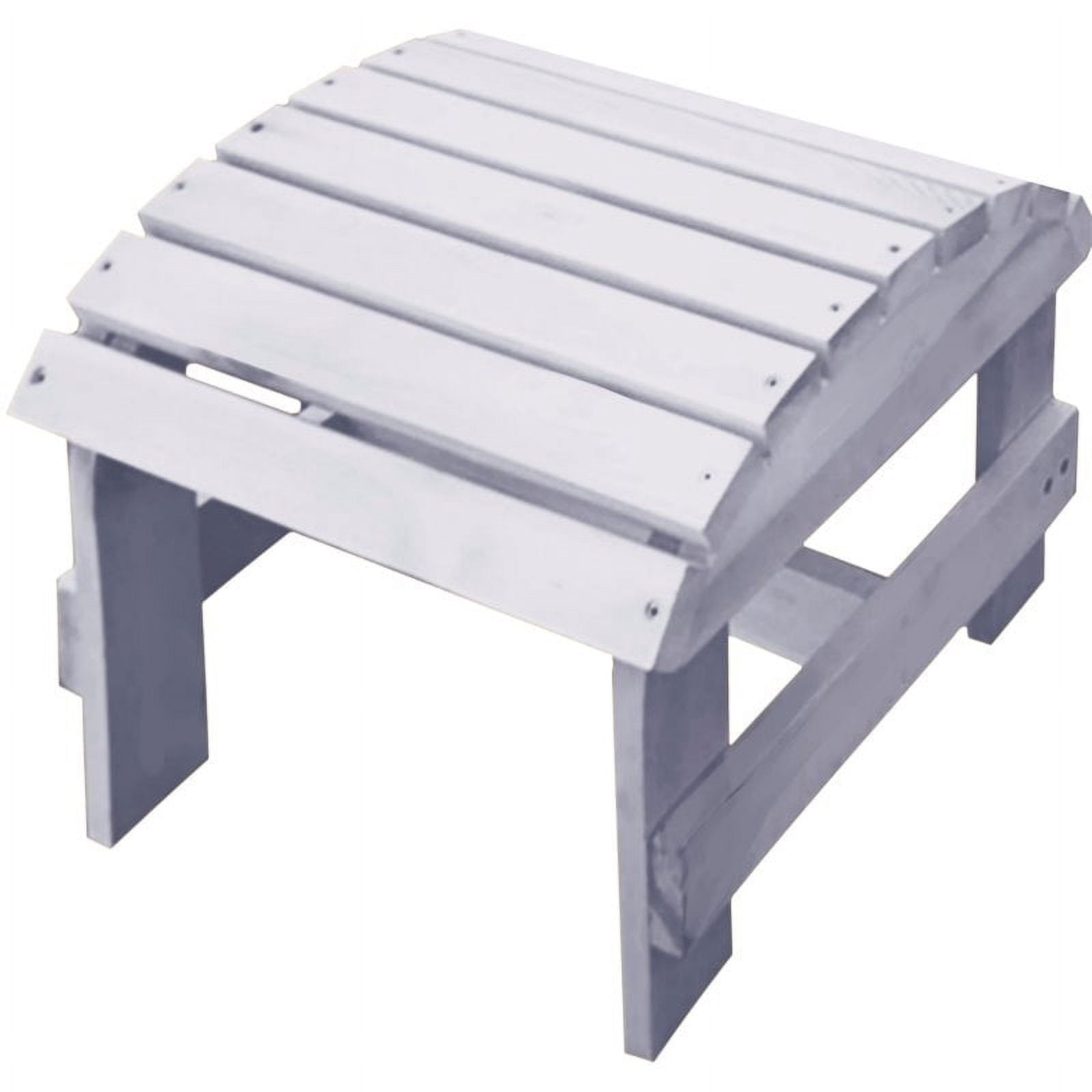 W Home SW1912WT-CH2OT2 42 in. Adirondack Chair with Ottoman, White - Set of 2