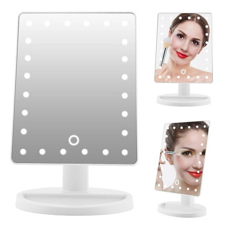 EOTVIA 10X Manifying Makeup Mirror,24LED 10X Manifying Cosmetic Mirror Touch Screen Battery Power Supply Makeup Mirror