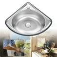 thumbnail image 5 of Rv Kitchen Sink Steel Bathroom Sink Camping Steel Single Sink Bar Small Car ,Durable Material, 5 of 7