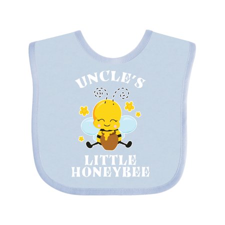 

Inktastic Cute Bee Uncle s Little Honeybee with Stars Gift Baby Boy or Baby Girl Bib