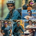 thumbnail image 6 of Polarized Sports Folding Sunglasses for Men Women Wrap Around Cycling Fishing Sunglasses UV Protection, UV Protection Foldable Sports Sunglasses with Case, 6 of 10