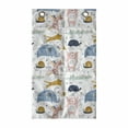 thumbnail image 1 of Crocodile Hanging Pocket Organizer, Composition of Funky Creatures with Streaks Drops and Animal, Printed Polyester Storage Bag with Pockets, 21" x 31", Blush and Multicolor, 1 of 2