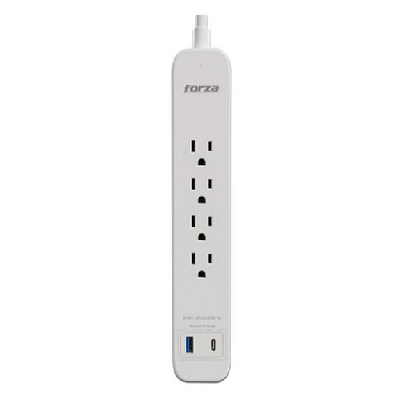 Regulador de voltaje Forza FSP-451USBCW 1625W/500J, 4 salidas, 1-USBA, 1-USBC, 120V/240V