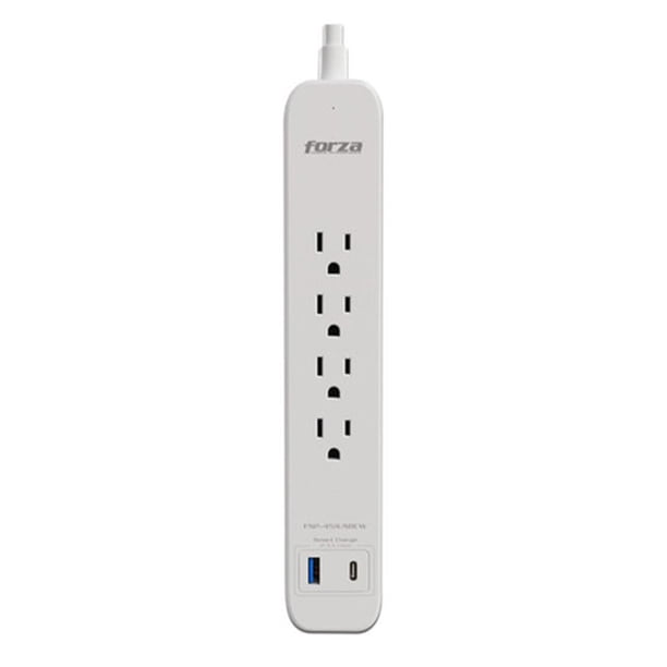 Regulador de voltaje Forza FSP-451USBCW 1625W/500J, 4 salidas, 1-USBA, 1-USBC, 120V/240V