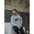 thumbnail image 4 of CAT Workwear Men's Caterpillar Trademark Hooded Sweatshirt, Dark Heather Grey, Small, 4 of 4
