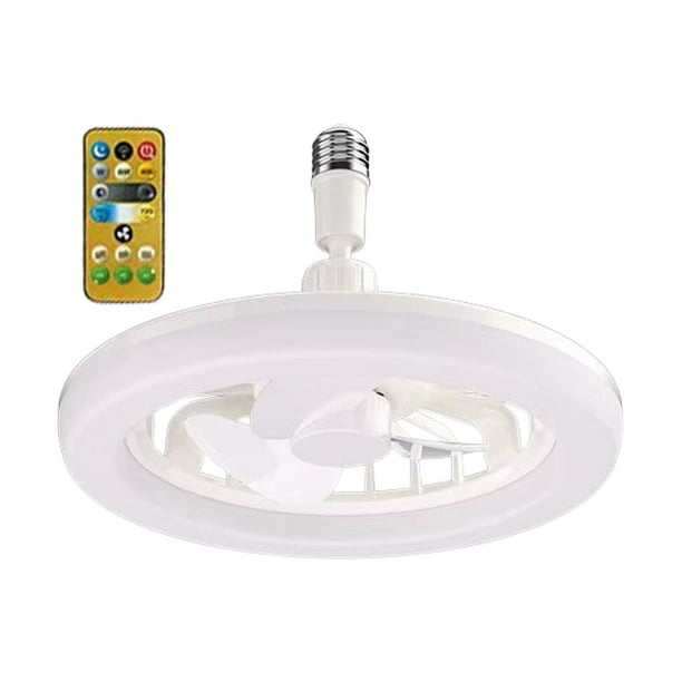 Ventilador de techo con luz, ventiladores de techo de perfil bajo modernos y regulables con LED para interiores Blanco Estilo A