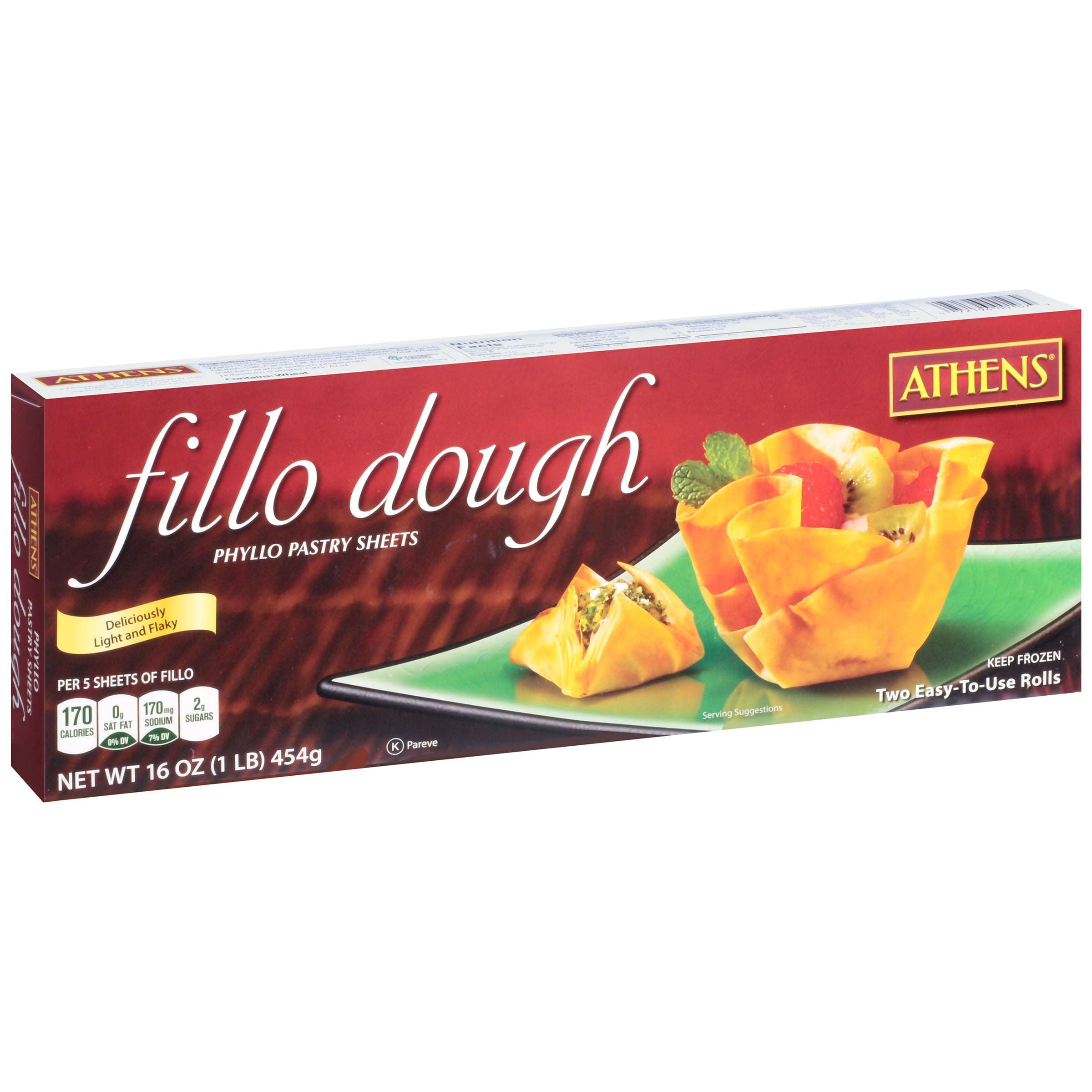 athens phyllo pastry sheets fillo dough 16 oz box walmart com phyllo sheets