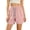 #03 Pink 【Mix & Match: Stock Up on Your Favorite Colors】, variant on Women's High Waisted Nylon Dry Shorts with Side Pockets, Elastic Drawstring Waist, Tummy Control Workout Shorts for Women, Quick Dry for Running, Gym, Hiking & Casual | TruHer,Black L