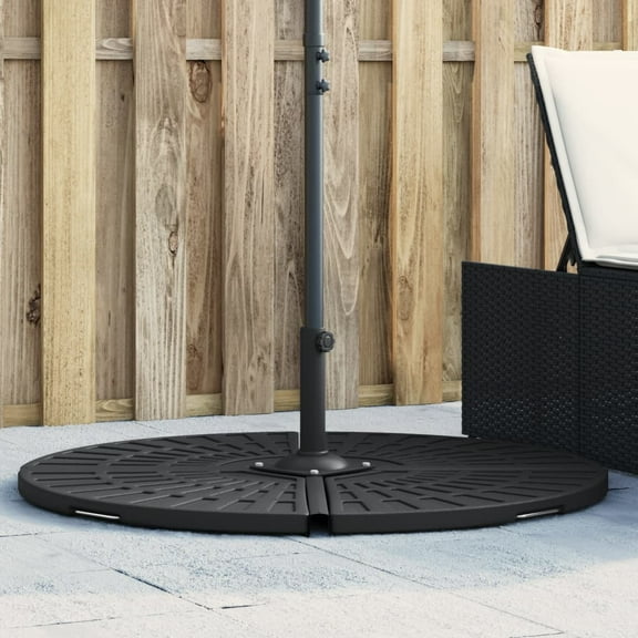 vidaXL Parasol Base Weight Black Polyethylene and Concrete Medium