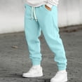 thumbnail image 4 of Domuza Mens Sweatpants Baggy Essentials Plain Drawstring Elastic Waist Joggers Athletic Pants with Pockets Travel Outdoor, 4 of 7