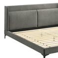 thumbnail image 6 of Legend 3 Piece Gray Fabric King Platform Bed and Nightstands Bedroom Set, 6 of 7
