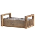 thumbnail image 1 of Benjara BM208364 Round Glass Jar with Rectangular Wooden Tray - Brown & Clear - 8 Piece, 1 of 1