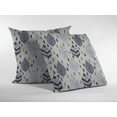 thumbnail image 3 of 28â€ Cream Gray Leaves Indoor Outdoor Throw Pillow, 3 of 5