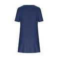 thumbnail image 5 of ShomPort Summer Dresses for Women Casual Crew Neck Short Sleeve Sundress with Pocket Loose Beach Vocation Going out T-Shirts Dress, 5 of 7