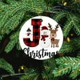 thumbnail image 5 of Ceramics Ornaments Letter J Ceramic Double Sided Tree Xmas Ornament Alphabet Monogram Personalized Christmas Ornaments Funny Gifts for Women/Men, 5 of 5