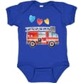 thumbnail image 3 of Inktastic Valentine's Day Fire Truck with Hearts Boys or Girls Baby Bodysuit, 3 of 5
