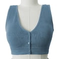 thumbnail image 5 of Women's Wireless Front Closure Breathable Sports Bra, Adjustable Straps Wide Straps for Yoga Gym Workout, Comfortable, 5 of 6