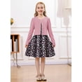 thumbnail image 2 of Aideaone Girls Casual Adjustable Strap Sleveless Dress Cardigan Set Size 5-12Y, 2 of 7