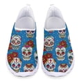thumbnail image 1 of Zapatos casuales Doginthehole para mujer, diseño de calavera gótica en 3D, para el hogar y la playa, zapatos planos de diseñador para mujer, zapatos de plataforma cómodos para mujer, 1 of 5