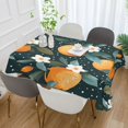 thumbnail image 2 of Yayeee Tablecloths 60" x 60" Rectangle Wrinkle Resistant Party Table Cover, Green Oranges, 2 of 8