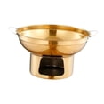 thumbnail image 2 of Olla para acampar al aire libre, olla caliente tailandesa sin tapa y con doble asa, de acero inoxidable Oro S, 2 of 9