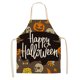 thumbnail image 1 of Delantal de Halloween de algodón y lino, delantal creativo con forma de castillo de calabaza para hacer delantal antiincrustante a prueba de aceite para el hogar en la cocina, 1 of 6