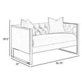 thumbnail image 5 of Reba 57 Inch Loveseat with 2 Pillows Gold Steel Frame Light Gray Velvet, 5 of 5