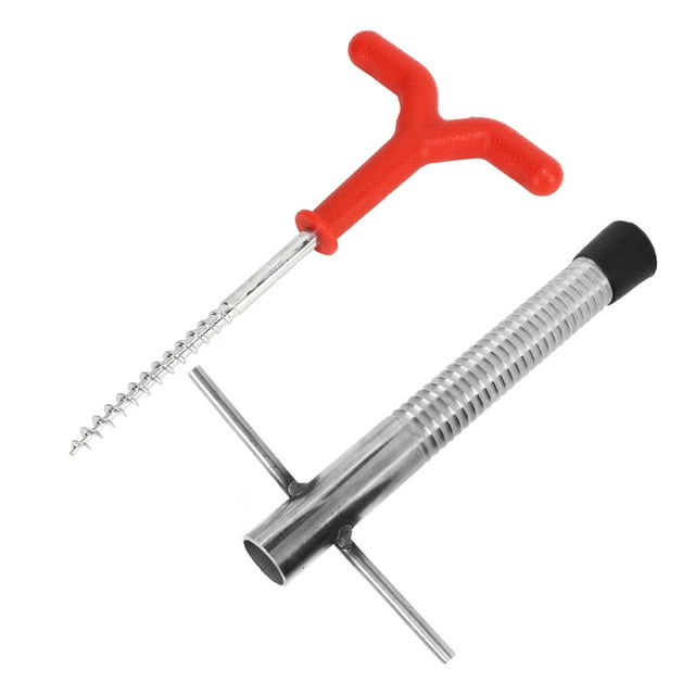 Ice Fishing Stake Nail Bracket, Spiral Rust Proof Multi Functional Ice Peg Auger Thickened Coating For Freshwater