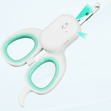 Pet Nail Clipper with LED & -U-V Light, Cat Claw Trimmer with Ultra Bright LED Light for Nail Bloodline to Avoid Over Cutting, Sharp Angled Blade Grooming Tool for Dog Cat Rabbit Small Animals