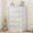 White, variant on QinaQin Bedroom Dresser, Made Of Natural Oak, Offers Ample Storage Space. a Small, Modern Bedside Table Suitable for Living Rooms, Nurseries, and Entryways