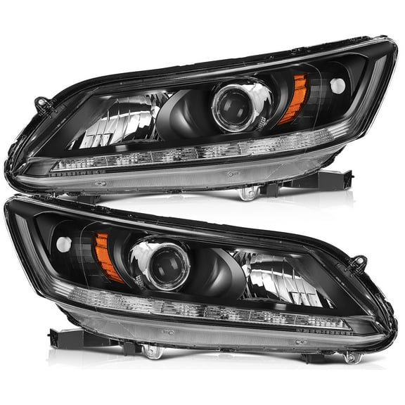 ECCPP Headlights Assembly For Honda For For Accord 2013-2015 Driver and Passenger Side, 33150-T2A-A11 33100-T2A-A11 33100-T2A-A21 33150-T2A-A21