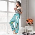 thumbnail image 4 of Uemuo Travelling on Airplane Pattern Women's Wide Leg Palazzo Lounge Pants with Pockets Light Weight Loose Comfy Casual Pajama Pants-Medium, 4 of 9