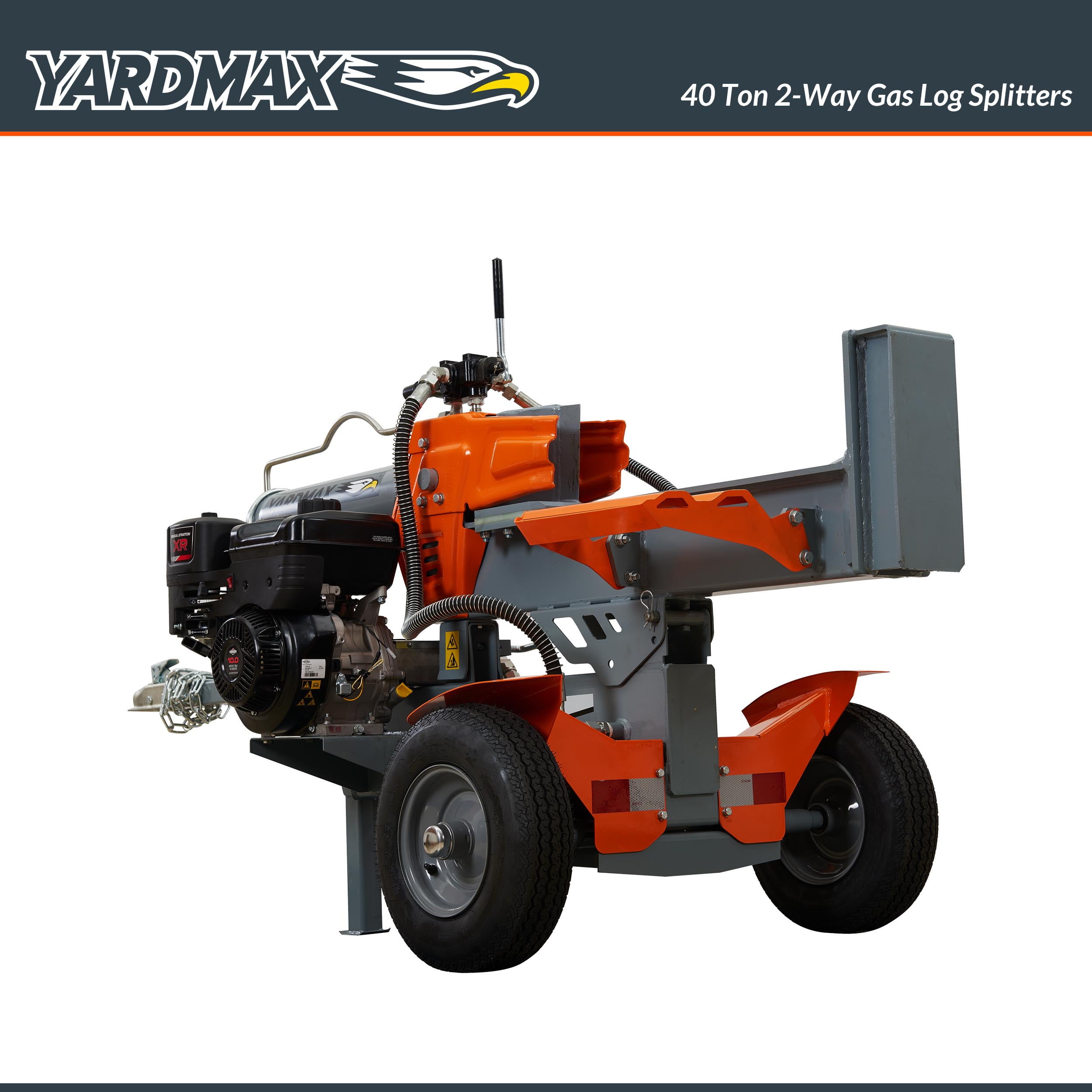 Yardmax Gas Log Splitter 40 Ton 2-way Half Beam Briggs & Stratton Engine XR1450
