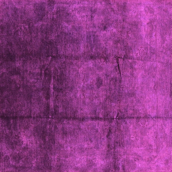 Ahgly Company Indoor Square Oriental Pink Industrial Area Rugs, 4' Square