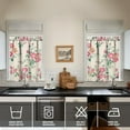 thumbnail image 4 of Farmhouse Bloom Curtains 36 Inch Short - 3 Panel Vintage Floral Set with Bohemian Wildflowers, Rod Pocket Window Treatment, 4 of 6