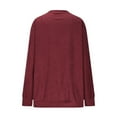 thumbnail image 5 of Xcmzpl Fleece Sweatshirts for Women Loose Fit Solid Color Crewneck Sweatshirt Athletic Sweater Tops Dressy Casual Long Sleeve Blouses Fall Clothes, 5 of 6
