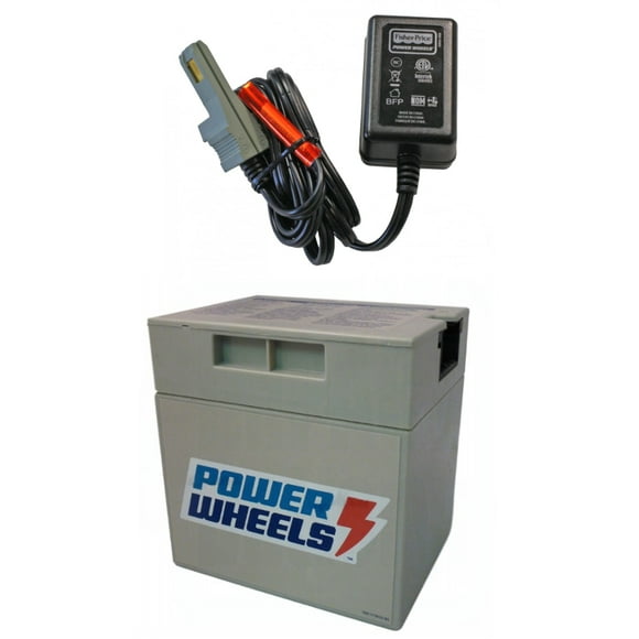 Power Wheels Jeep Wrangler Battery & Battery Charger T7298, W9418
