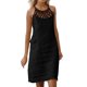 thumbnail image 1 of Vestido veraniego floral con cuello hueco y corte A para mujer 2025: vestido informal de playa con bolsillos, 1 of 5