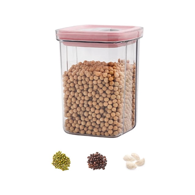 AMERTEER Airtight Food Storage Containers Set with Lids Plastic Kitchen Pantry Organization Canisters for Cereal Flour and Sugar 600ml Gift on Clearance