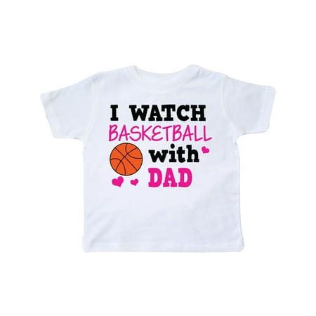 

Inktastic I Watch Basketball with Dad Gift Toddler Boy or Toddler Girl T-Shirt