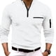 thumbnail image 2 of Blusa y camisa deportiva de manga larga con cuello alto y cremallera a cuadros para hombre, 2 of 9