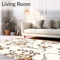 thumbnail image 2 of ODIKA 2'x3' Machine Washable Non-Slip Area Rug, Cottage Garden Bloom Motif with Intricate Floral Scrollwork High Traffic Rug with Pad, Brown, 544719, 2 of 8