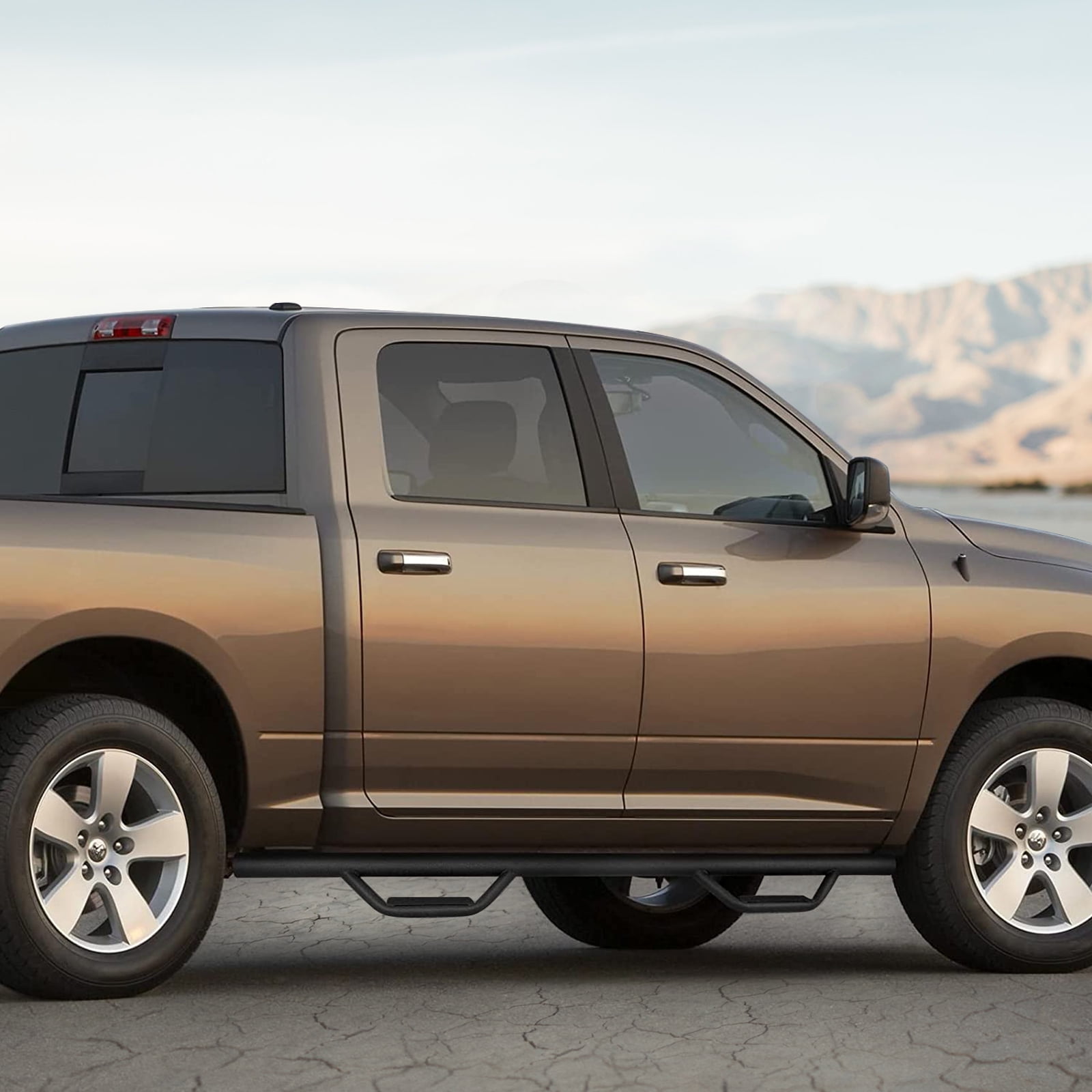 Ikon Motorsports Running Boards Compatible with 07-21 Toyota Tundra Crew Max Black Side Step Nerf Bars
