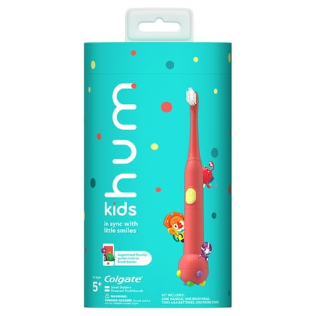 Colgate hum Kids Battery Toothbrush, Kids Smart Powered Toothbrush, Coral