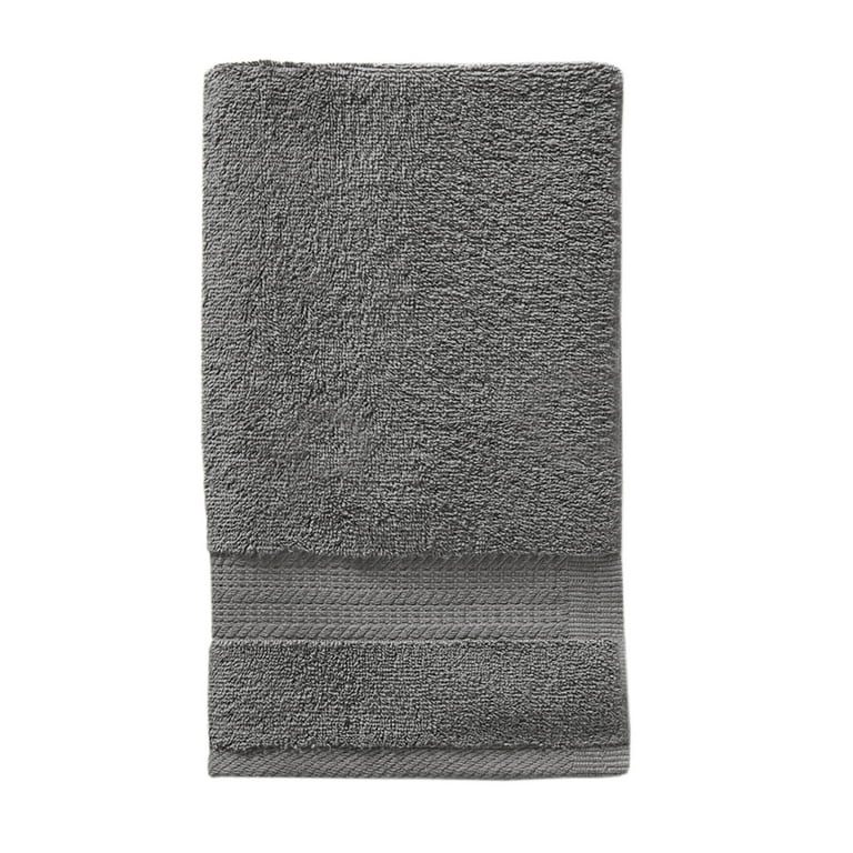 Better Homes & Gardens Adult Hand Towel, Solid Grey