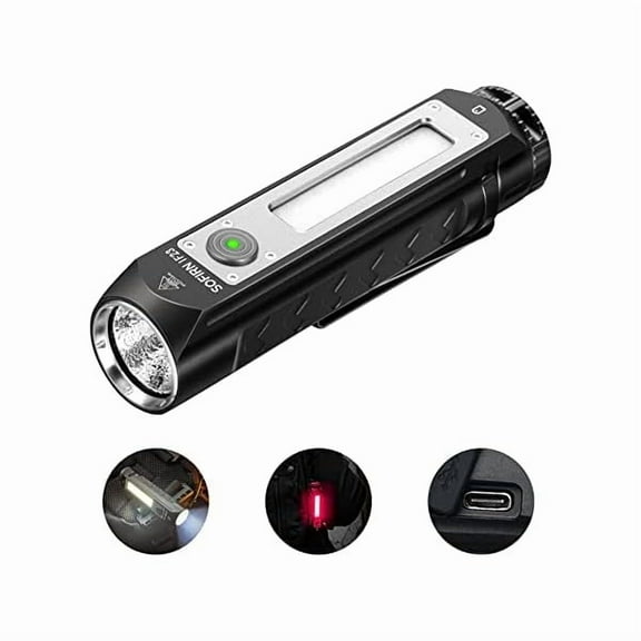 ZCRechargeable Flashlights High Lumens, Sofirn IF23 4000lm Super Bright Flashlight, EDC Flashlight, Led Flashlight, Emergency Flashlights for Home, RGB Magnetic Flashlight