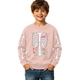 thumbnail image 4 of SJLDQY Boys Halloween Sweatshirts Long Sleeve Crew Neck Sweatshirt Hallowmas Skeleton Graphic Casual Pullover Tops for Boys, 4 of 4